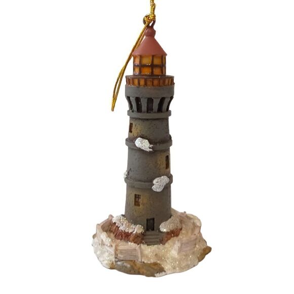 Thomas Kinkade Lighthouse Ornament Christmas Resin Kurt Adler Victorian Vintage. - Picture 8 of 12